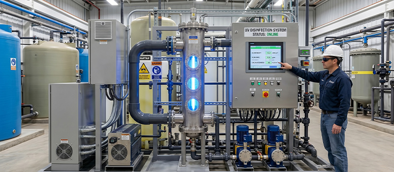 water treatment by UV disinfection UV disinfection